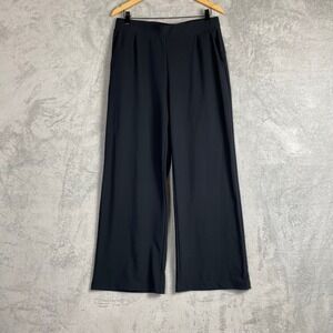 Halara Black Wide Leg Trousers High Waist Pleated Front Pants Women Large Work